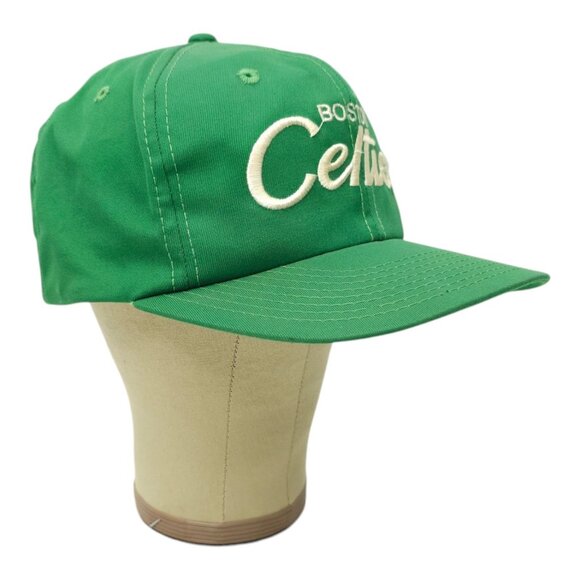 Boston Celtics Script Baseball Cap READ Vtg 90s Snapback Hat Sports Specialties - Picture 3 of 15